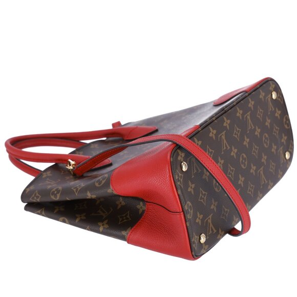 Louis Vuitton Flandrin Triple Compartment Satchel Monogram Brown Red M41596 - Picture 12 of 12